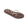 Sandale ROXY "Viva Sparkle", Gr. 10(41), grau (taupe), Obermaterial: 98% Synthetikmaterial, 2% Metall / Futter: 100% Synthetikmaterial / Außensohle: 100% Moosgummi, Schuhe
