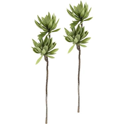 Kunstpflanze I.GE.A. "Sukkulentenzweig", grün, B:13cm H:62cm, Kunststoff, Kunstpflanzen, 2er Set Image