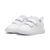 Sneaker PUMA "Courtflex V3 Sneakers Klein Kinder", Kinder, Gr. 21, weiß (weiß silber mist gray), Obermaterial: Textil, Synthetik; Futter: Textil; Innensohle: Textil; Laufsohle: Synthetik, Schuhe