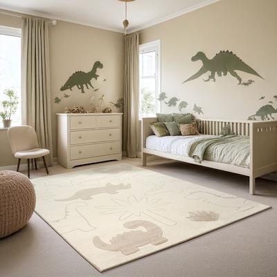 Teppich THE CARPET "Elisa Kids", beige (creme), B:80cm H:12mm L:150cm, Teppiche, Kids Kinderzimmer Teppich strapazierfähig und pflegleicht Image