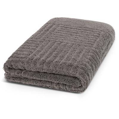 Duschtuch ROSS "CARRE", grau (flanell), B:70cm L:140cm, Frottier, Frottier, Handtücher (Packung), 100% Baumwolle Image