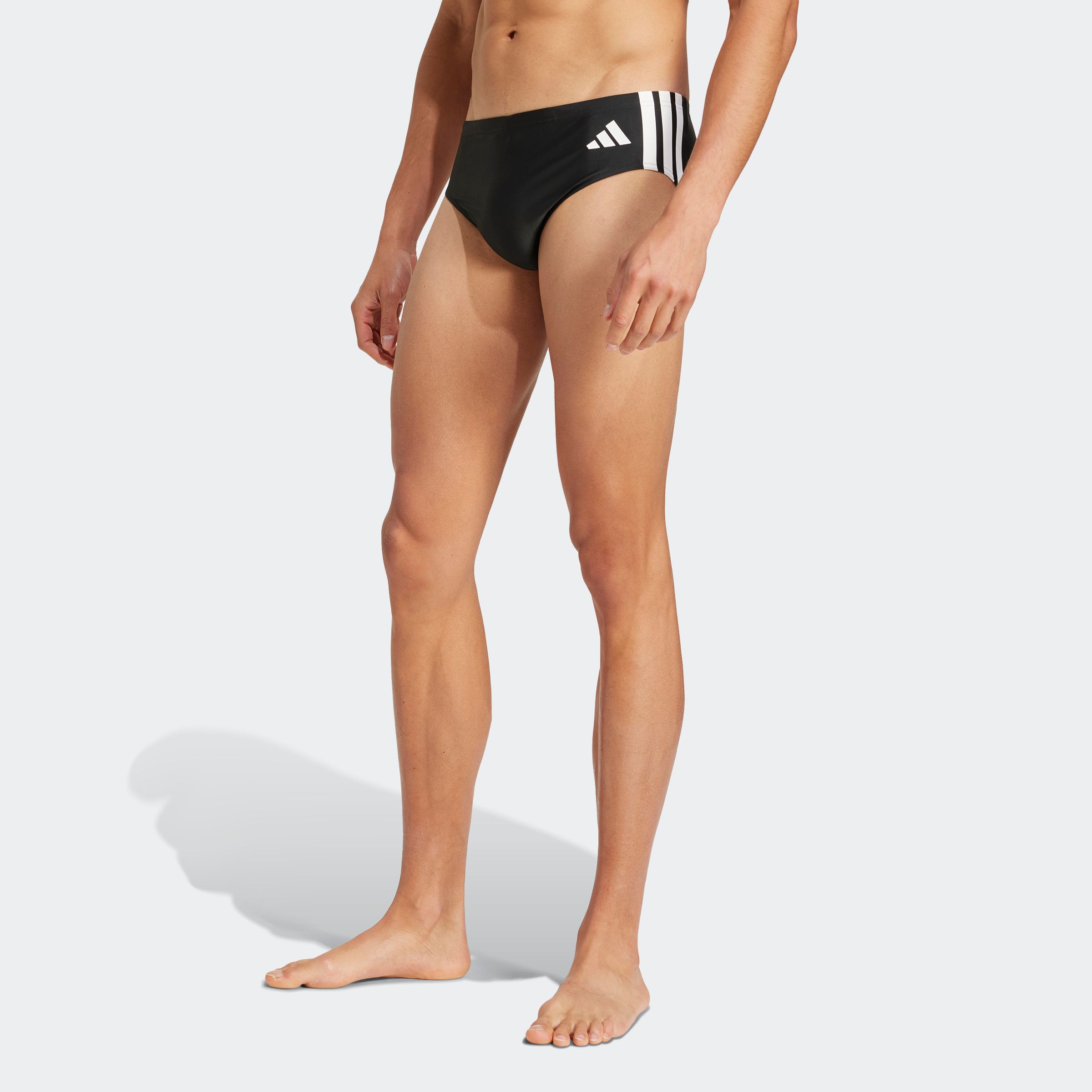 Badehose ADIDAS PERFORMANCE "3S BLD TRUNK", Herren, Gr. 6M, N-Gr, schwarz-weiß (schwarz, weiß), Obermaterial: 78% Polyamid, 22% Elasthan, Badehosen Image