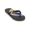 Zehentrenner QUIKSILVER "Molokai Art", Gr. 1(32), schwarz-weiß (schwarz, weiß, schwarz), Obermaterial: Synthetikmaterial / Außensohle: Moosgummi, EVA, Schuhe