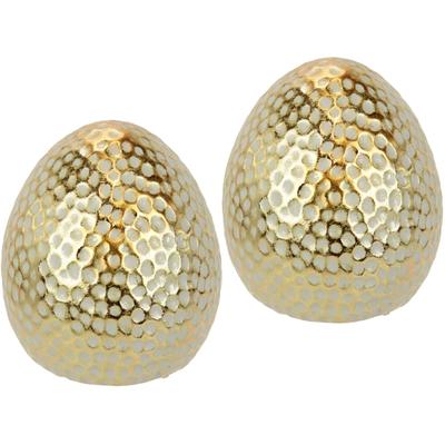 Osterei I.GE.A. "Deko-Ei, Osterfigur Oster-Ei", gold (goldfarben), B:10cm H:12cm, Terrakotta, Dekofiguren, Eier, Ostern, Frühlingsdeko, Gartendeko Osterdeko Image