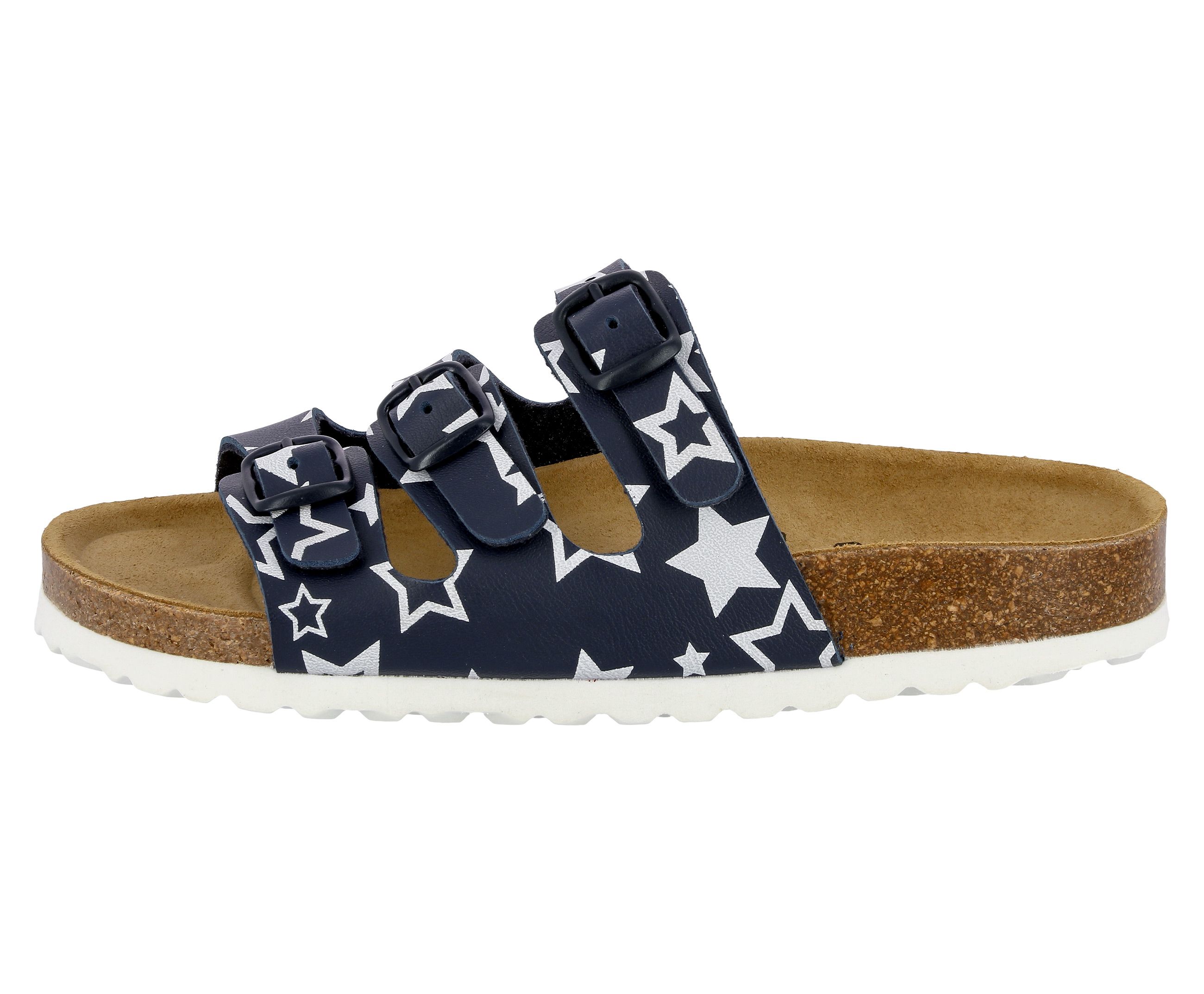 Pantolette LICO "Pantolette Bioline Star", Kinder, Gr. 41, blau, Synthetik, Schuhe Pantolette