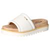 Pantolette MUSTANG SHOES, Damen, Gr. 45, weiß, Lederimitat, casual, Schuhe, Plateausandale, Pool Slides, Sommerschuh mit Softfußbett