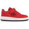 Sneaker LOTTO, Kinder, Gr. 25, rot, schwarz, Synthetik, Kunstfaser, sportlich, Schuhe