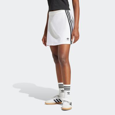 Sweatrock ADIDAS ORIGINALS "3S MINI SKIRT", Damen, Gr. S, schwarz-weiß (weiß, schwarz), Obermaterial: 95% Polyester, 5% Elasthan, sportlich, Röcke Image