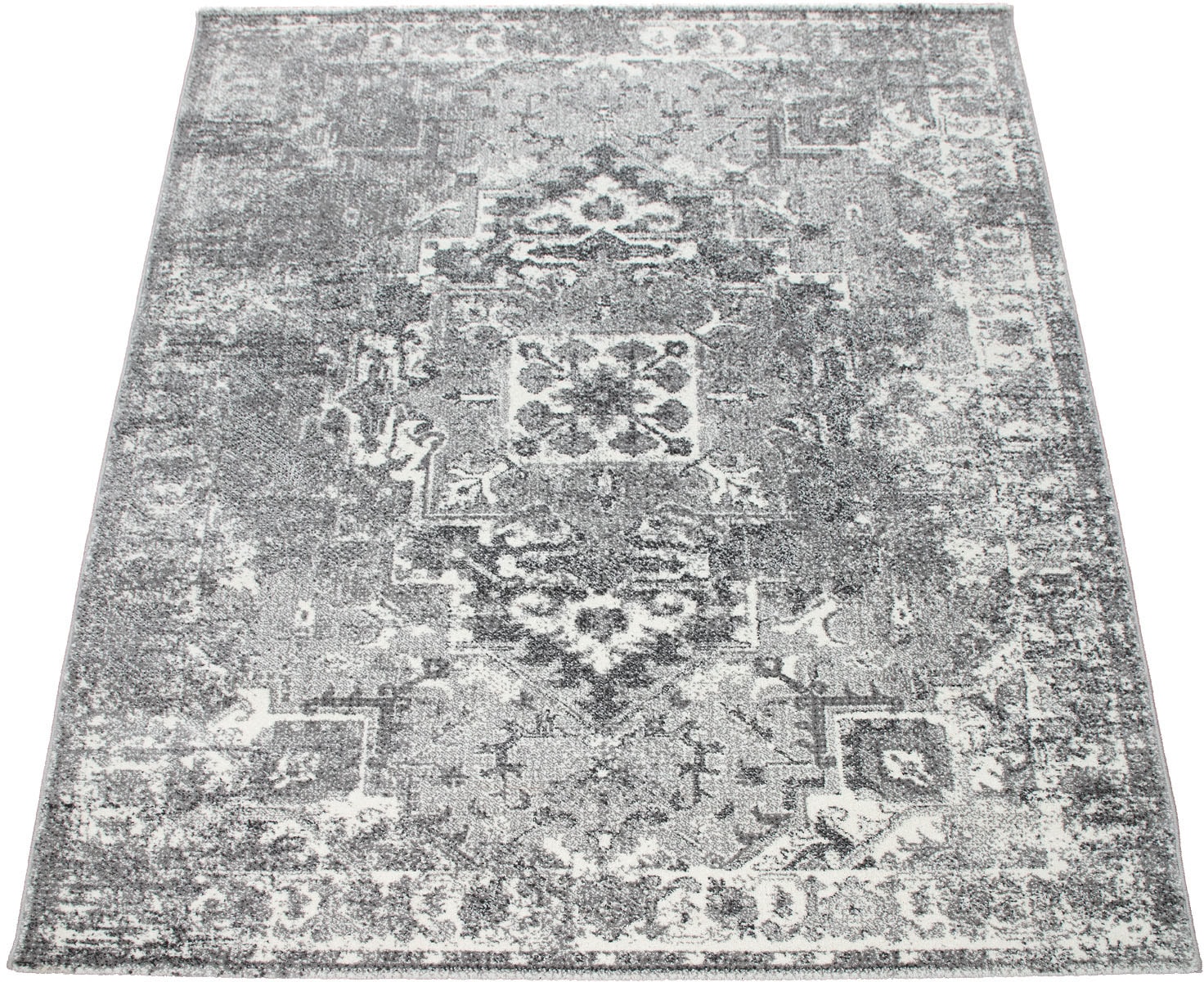 Teppich PACO HOME "Alabama 372", grau, B:80 H:12 L:150, Polypropylen, Teppiche, Kurzflor, Orient-Optik, Vintage Design, Wohnzimmer Image