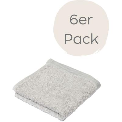 Seiftuch WEWO FASHION "9517S", grau (lightgrau), B:30cm L:30cm, Baumwolle, Waschlappen, saugstark Image