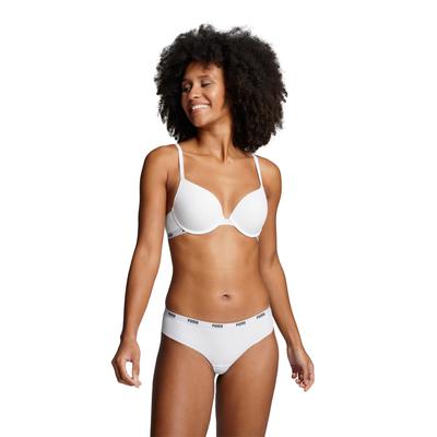 Push-up-BH PUMA "PUMA WOMEN PUSHUP BRA 1P HANG", Damen, Gr. 70, Cup C, weiß, Obermaterial: 84% Polyamid, 16% Elasthan, sportlich, BHs, mit gepolsterten Cups Image