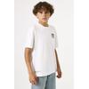 T-Shirt GARCIA, Jungen, Gr. 140/146, weiß (sanftes weiß), Obermaterial: 100% Baumwolle, bedruckt, casual, regular fit taillenbedeckt, Rundhals, Kurzarm gerader Abschluss, Shirts, mit Front- und Backprint for BOYS