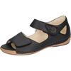 Sandale WALDLÄUFER "Heliett", Damen, Gr. 3,5 (36), schwarz, Glattleder, Textil, Nubukleder, klassisch, Schuhe, Sommerschuh, Sandalette, Keilabsatz, mit Orthotritt, H-Weite
