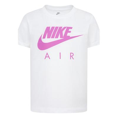 T-Shirt NIKE SPORTSWEAR, Kinder, Gr. 110 (5), weiß, Jersey, Obermaterial: 60% Baumwolle, 40% Polyester, unifarben, sportlich, Rundhals, Kurzarm, Shirts, für Kinder Image