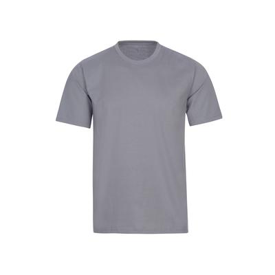 T-Shirt TRIGEMA "TRIGEMA T-Shirt DELUXE Baumwolle", Damen, Gr. L, grau (cool, grau), 100% Baumwolle, Basic, Kurzarm, Shirts Image
