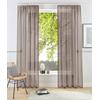 Gardine MY HOME "XANA mit Ösen, Kräuselband oder Schlaufen" Gr. 3, braun (taupe), B:140cm H:225cm, Voile, Polyester, Gardinen, Bestseller, einfarbig, 1 bzw. 2 Schals, pflegeleicht, Schal