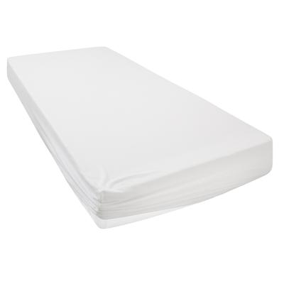 Spannbettlaken HOME AFFAIRE "Cremona, in den Qualitäten: Baumwolle mit Elastan oder Biber", weiß, B:90cm L:200cm, Jersey-Elasthan, Obermaterial: 96% Baumwolle, 4% Elasthan, Laken, Premium Qualität, Größe ab 90x200 cm Image