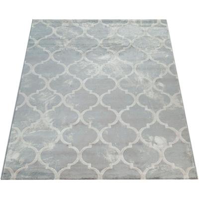 Teppich PACO HOME "Victory 605", grau, B:60cm H:15mm L:100cm, Polypropylen (PP), Teppiche, Kurzflor im Vintage-Design, Wohnzimmer Image