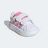 Klettschuh ADIDAS SPORTSWEAR "GRAND COURT 2.0 KIDS", Gr. 21, weiß (cloud weiß, bliss pink, core schwarz), Synthetik, sportlich, Schuhe, Design auf den Spuren des adidas Superstar, für Kinder
