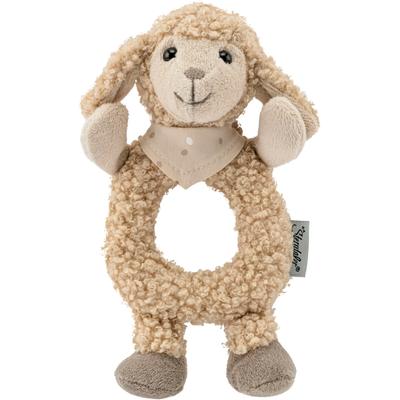 Greifling STERNTALER "Schaf Flocke", beige (sand), Greifspielzeug, KinderH:17cm, Flauschstoff, mit Rassel, H:17cm Image