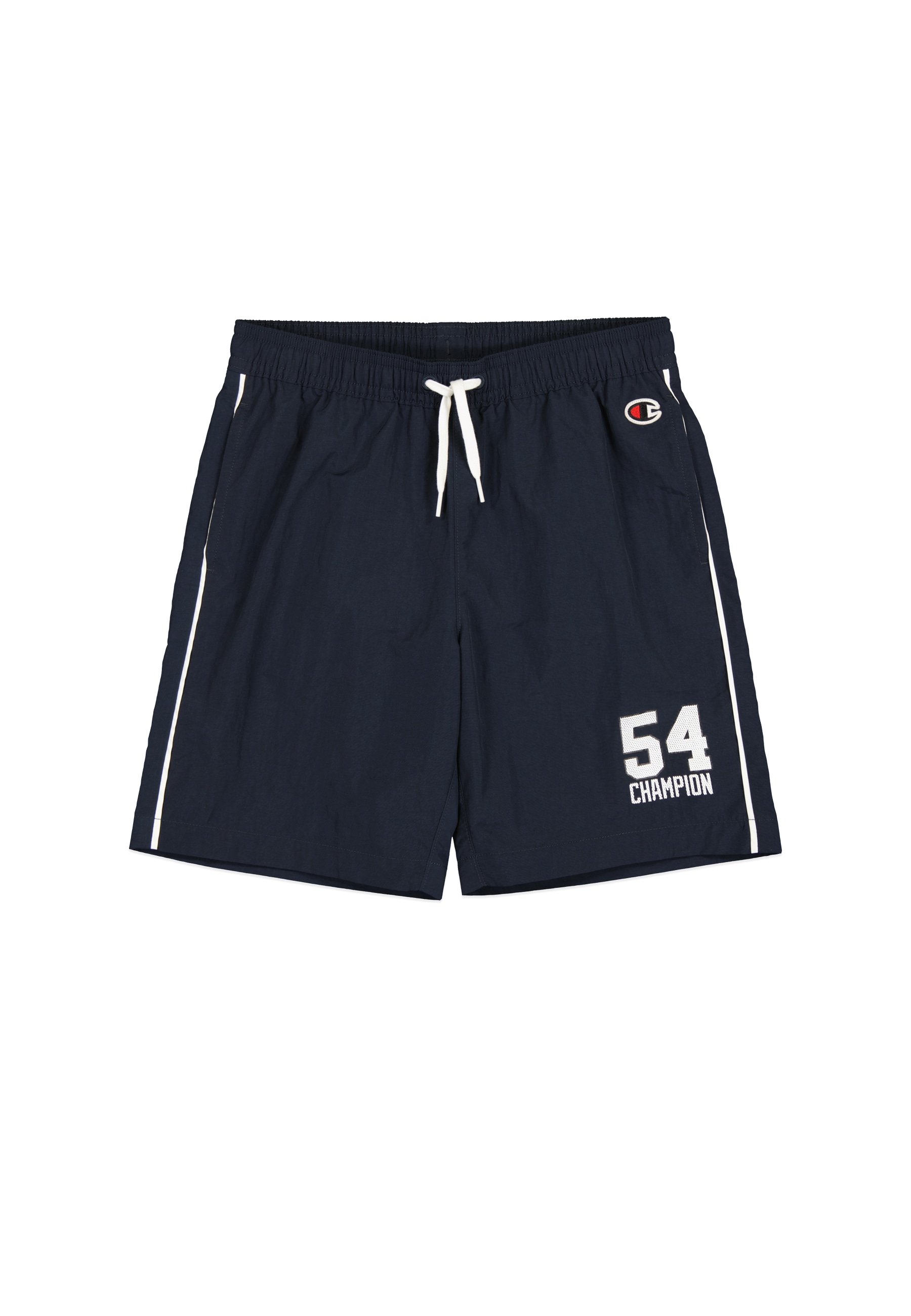 Badeshorts CHAMPION, Jungen, Gr. L (152/158), N-Gr, nny, wht, Obermaterial: 100% Polyamid. Innenslip: 100% Polyester, Badehosen, für Kinder Image