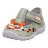 Hausschuh SUPERFIT "SPOTTY WMS: mittel", Kinder, Gr. 21, mint tiger, Baumwolle, klassisch, Schuhe, Ballerina mit Klettverschluss, Größenschablone zum Download