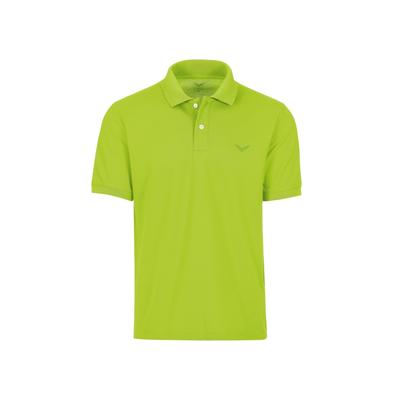 Poloshirt TRIGEMA "TRIGEMA Poloshirt DELUXE Piqué", Kinder, Gr. 140, gelb (lemon), 100% Baumwolle, Basic, Kurzarm, Shirts Image