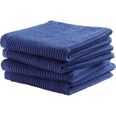 Spültuch DDDDD "Basic", blau, B:30cm L:30cm, 100% Baumwolle, Geschirrtücher, mit luxuriöser Rippenstruktur und optimale Feuchtigkeitsaufnahme Image