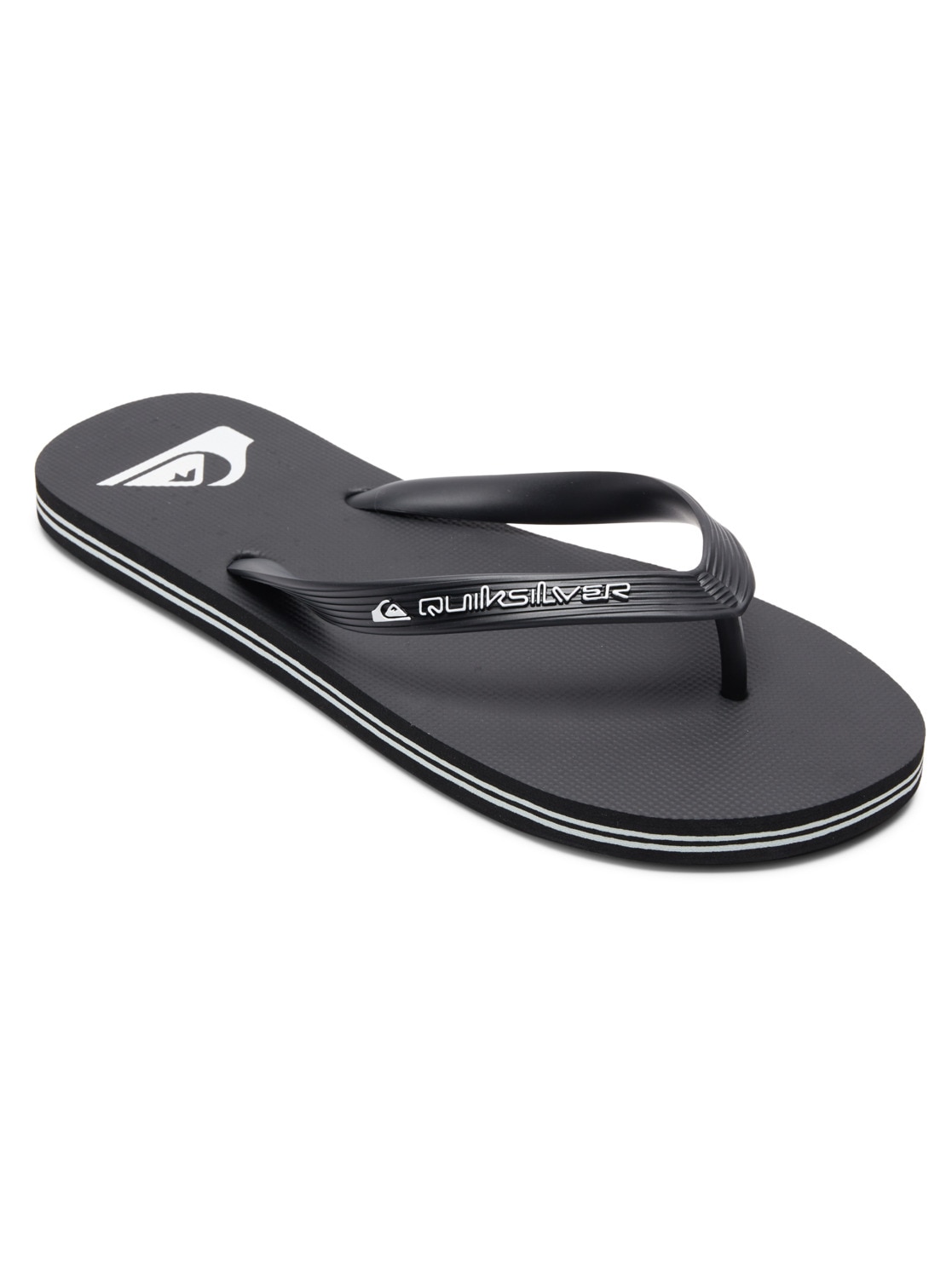 Sandale QUIKSILVER "Molokai Core", Herren, Gr. 6(39), schwarz (schwarz 1), Obermaterial: Synthetikmaterial / Außensohle: Moosgummi, Schuhe Sandale