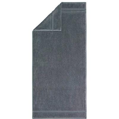 Handtuch EGERIA "Manhatten Gold", grau (stone), B:50cm L:100cm, Frottier, Obermaterial: 100% Baumwolle, Handtücher (Packung), Uni Programm mit Streifenbordüre, reine Baumwolle Image