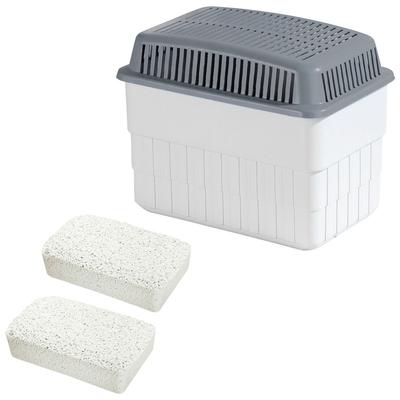 Luftentfeuchter WENKO "Feuchtigkeitskiller", grau (weiß, grau), B:24cm H:16cm T:15cm, Luftentfeuchter, 2 x 1 kg