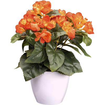 Kunstblume CREATIV GREEN "Begonie", orange, H:28cm, Kunststoff, Kunstpflanzen, mit farbenfrohen Blüten Image