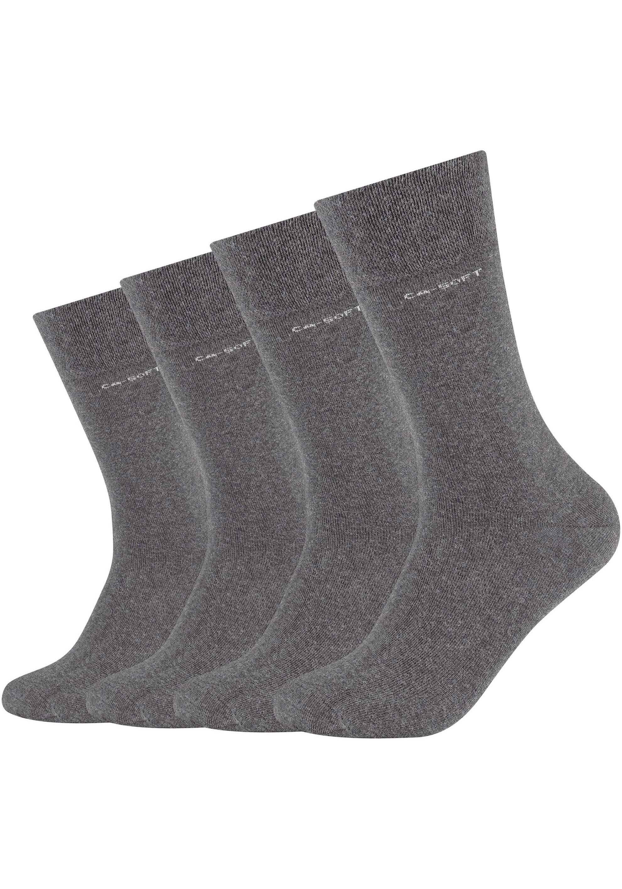 Langsocken CAMANO "ca-soft", Damen, Gr. 35-38, grau (dunkelgrau melange), Elasthan, Polyamid, Viskose, unifarben, normal, Socken, Verstärkte Ferse und Spize Image