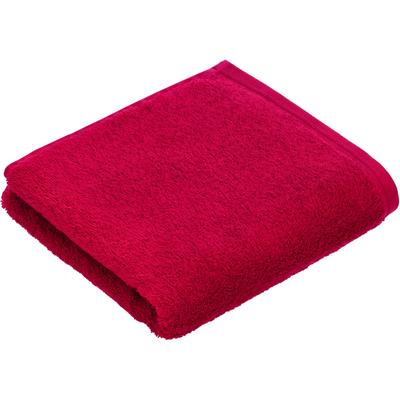 Gästehandtuch VOSSEN "Vegan Life", rot (kirschrot), B:40cm L:60cm, Webfrottier, Obermaterial: 100% Baumwolle, Handtücher (Packung), im Set, 100% vegan Image