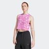 Tanktop ADIDAS PERFORMANCE "TE MIN AOP TANK", Damen, Gr. M, lila (bliss lila), Obermaterial: 70% Polyester, 30% Viskose, sportlich, Rundhals, Tops