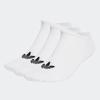 Sportsocken ADIDAS ORIGINALS "TREFOIL LINER 6", Herren, Gr. M (40/42), weiß, Obermaterial: 73% Baumwolle, 24% Polyester, 2% Elasthan, 1% sonstige Fasern, Socken, Sneaker Socken, 6er Packung