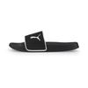 Badesandale PUMA "LEADCAT 2.0 SHOWER", Gr. 38, schwarz-weiß (puma schwarz, puma weiß), Synthetik, unifarben, sportlich, Schuhe