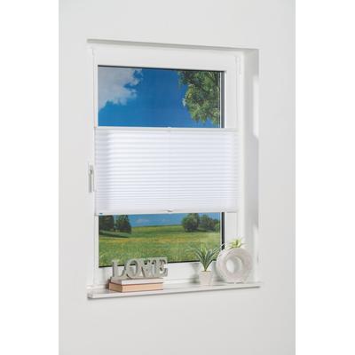 Plissee K-HOME "Klemmfix Pisa" Gr. 25, weiß, B:25cm H:130cm, Plissees, Crushed-Optik Image