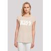 T-Shirt F4NT4STIC "Kiss Rock Band Vintage Logo", Damen, Gr. 5XL, weiß (sandweiß), Obermaterial: 100% Baumwolle, casual, regular fit, Rundhals, Kurzarm ohne Bündchen, Shirts, Premium Qualität, Musik, By Rock Off