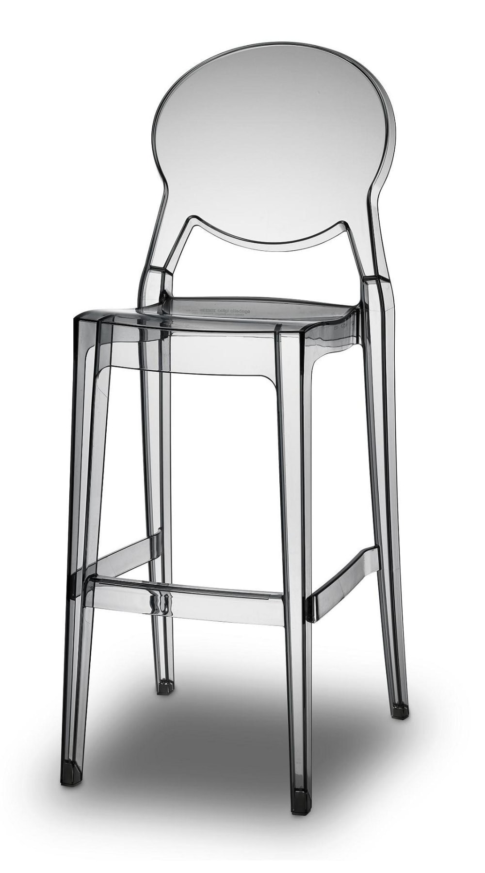 Tabouret design en plastique gris
