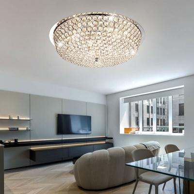 LED Decken Lampe Chrom Leuchte Geflecht Kristalle Wohn Schlaf Zimmer Beleuchtung Image