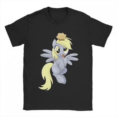 TEMU Funny Mlp Derpy Muffins Mlp T-shirt For Men Round Neck 100% Cotton T Shirt Short Sleeve Tees Plus Size Clothing Image