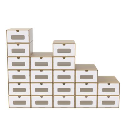 TEMU Shoe Storage Box With A - Reinforced Cardboard, Easy To Assemble, Measuring 34.5x23x13.5cm, Box, Cabinet, Rack For Outdoor Storage, Shoe Storage Organizer Image