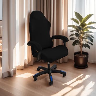TEMU Thickened Solid Color Elastic Fleece Gaming Chair Cover For -border Use, Suitable For Home And Internet Cafes, Cat Scratch Resistant. Image