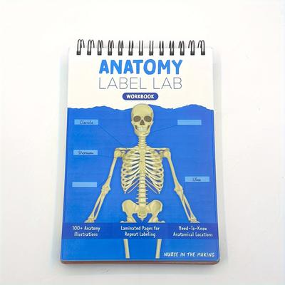 TEMU 1 Pack Anatomy Label Lab Workbook: 100+ Dry-erase Pages With Interactive Human Body Diagrams, Medical & Color-coded Organs For Medical Students, Biology Classes, - Organized Layout & Pages Image