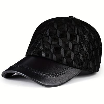 TEMU Vintage Style Printed Lambskin Baseball Cap Image