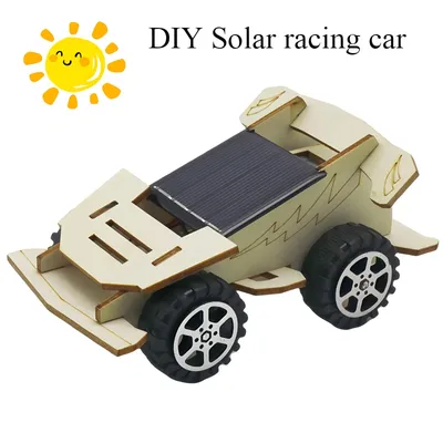 DIY solarbetriebene Automodelle, Lernspielzeug, Wissenschafts- und Technologie-Experimentierspielzeug, solarbetriebene Auto-Kindergeschenke Image