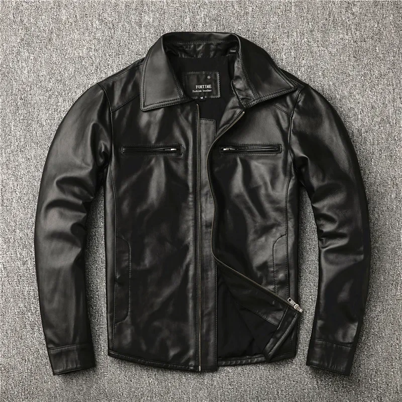 Lny shop best. Herren klassischer Casual Style, plus Größe weiche Rindsleder jacke, echte Lederjacke. Großhandel Slim Fit Ledermantel,