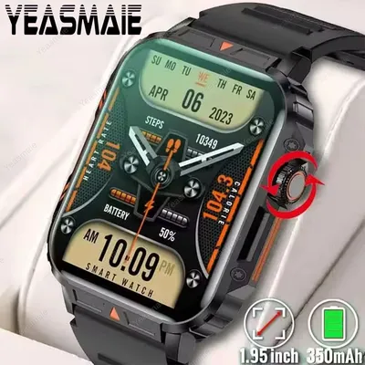 1,91 Outdoor Military Smart Uhr Männer Bluetooth Anruf Amoled Smartwatch Für Android IOS IP68 Wasserdichte Sport Fitness Uhren Image