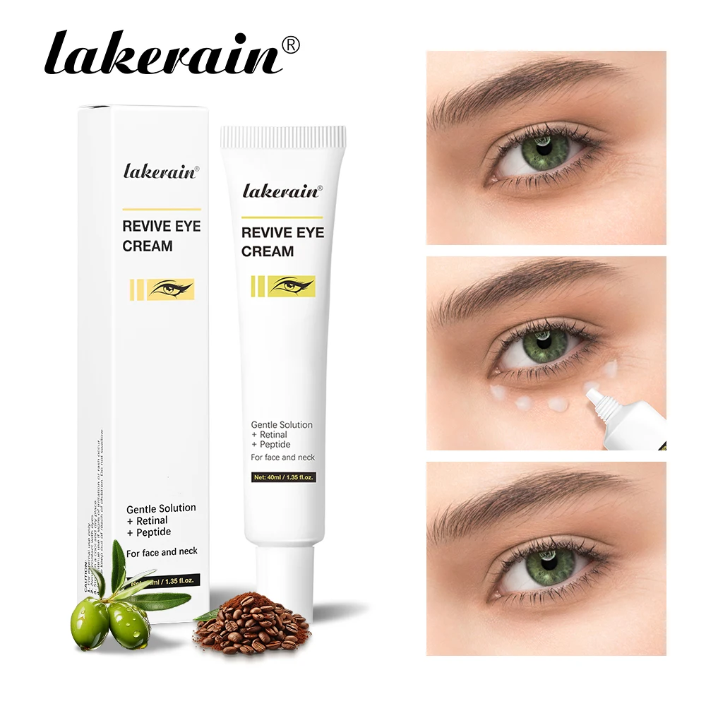 lakerain Verbessert schlaffe Retinol-Augencreme, hellt Augenringe auf, feine Linien, Tränensäcke, feuchtigkeitsspendende Augenpflege, Augencreme Image